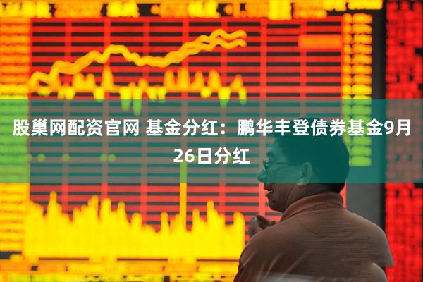 股巢网配资官网 基金分红：鹏华丰登债券基金9月26日分红