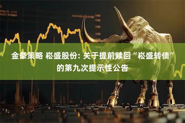 金夆策略 崧盛股份: 关于提前赎回“崧盛转债”的第九次提示性公告
