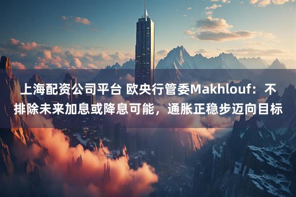 上海配资公司平台 欧央行管委Makhlouf：不排除未来加息或降息可能，通胀正稳步迈向目标